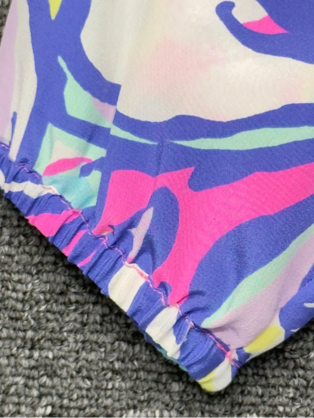 Lilly Pulitzer Elsa Silk Top with Tropical Print in Pink, Purple & Yellow - Picture 6 of 12
